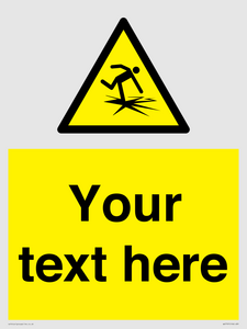 Custom warning thin ice